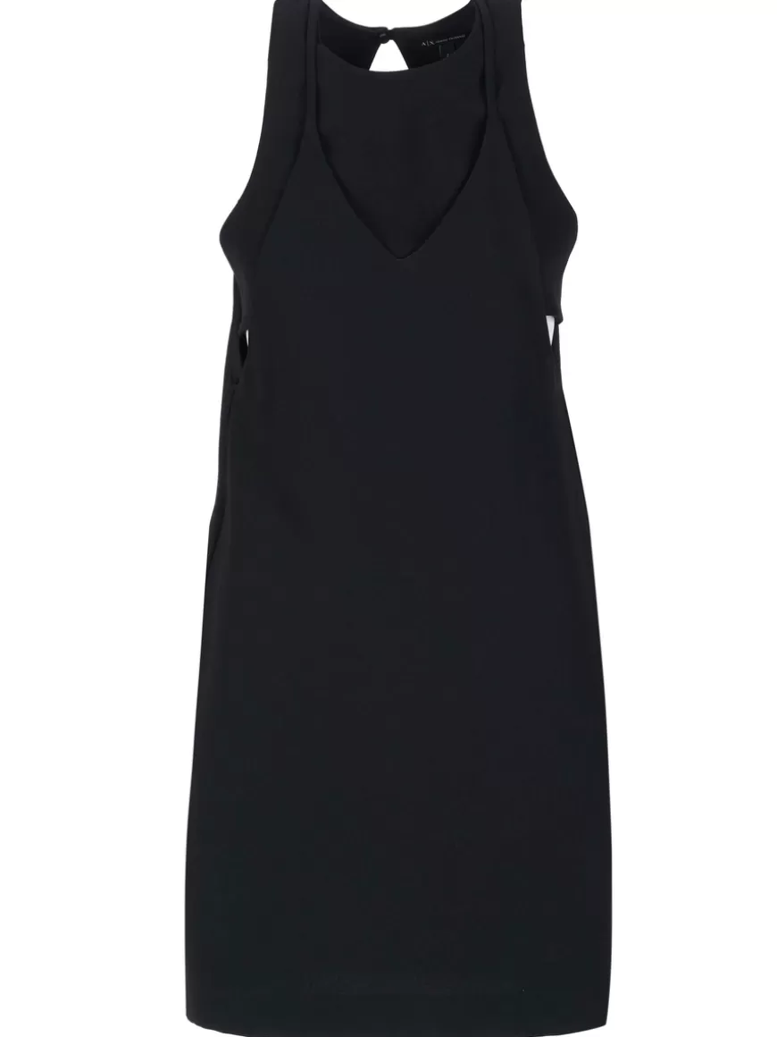 Armani Exchange Dress Black Sale