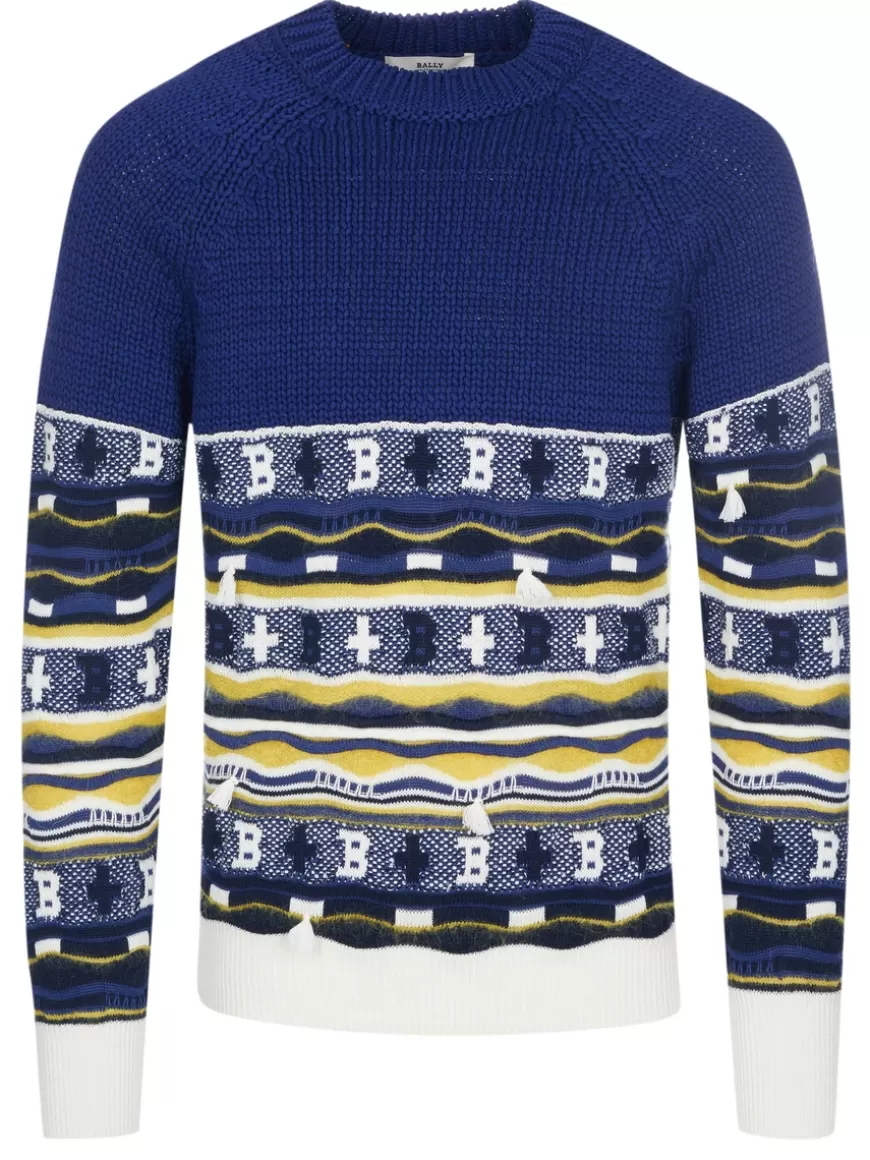 Bally Pullover Indigo Cheap