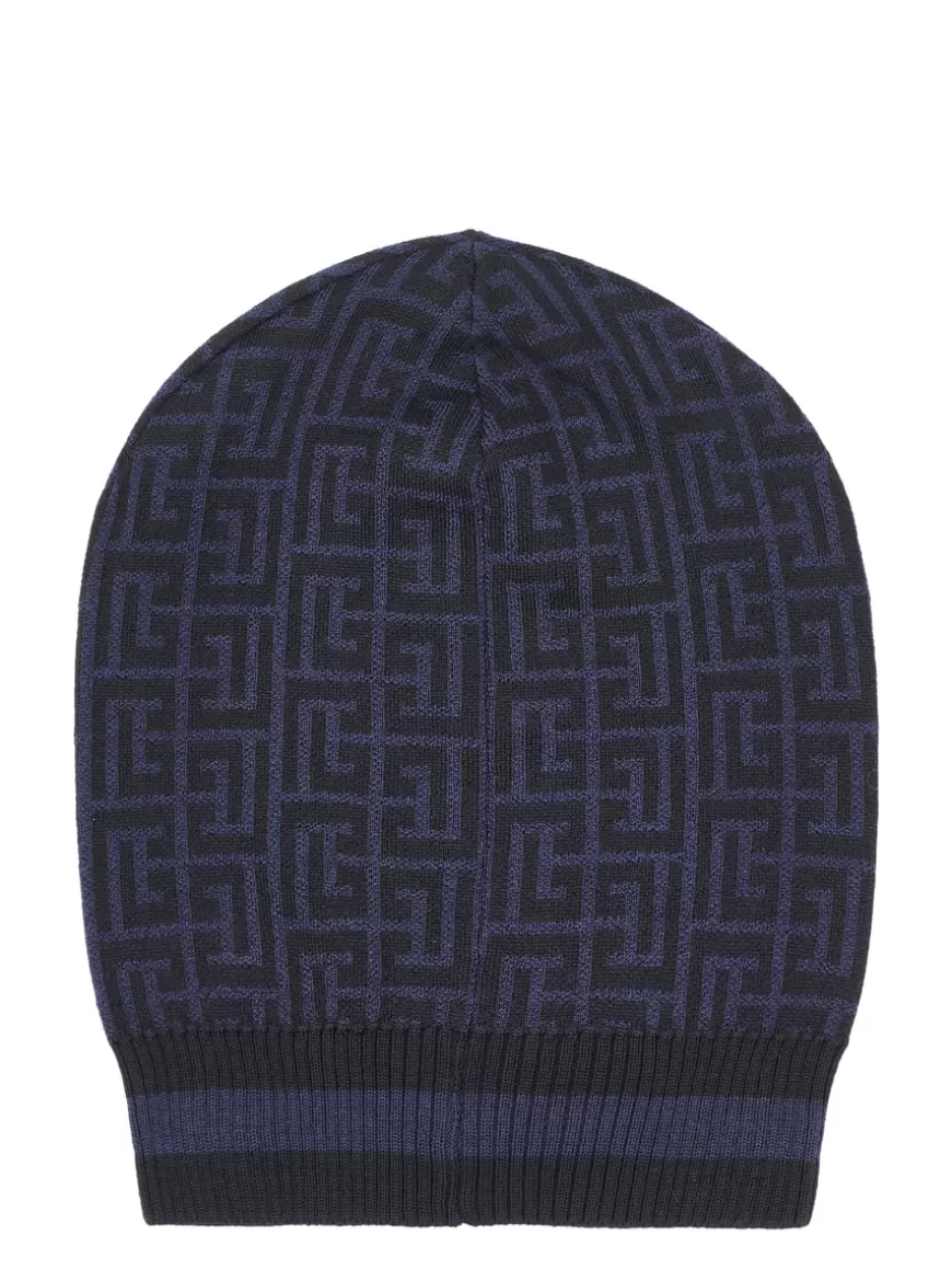 Balmain Beanie dark blue Darkblue Fashion