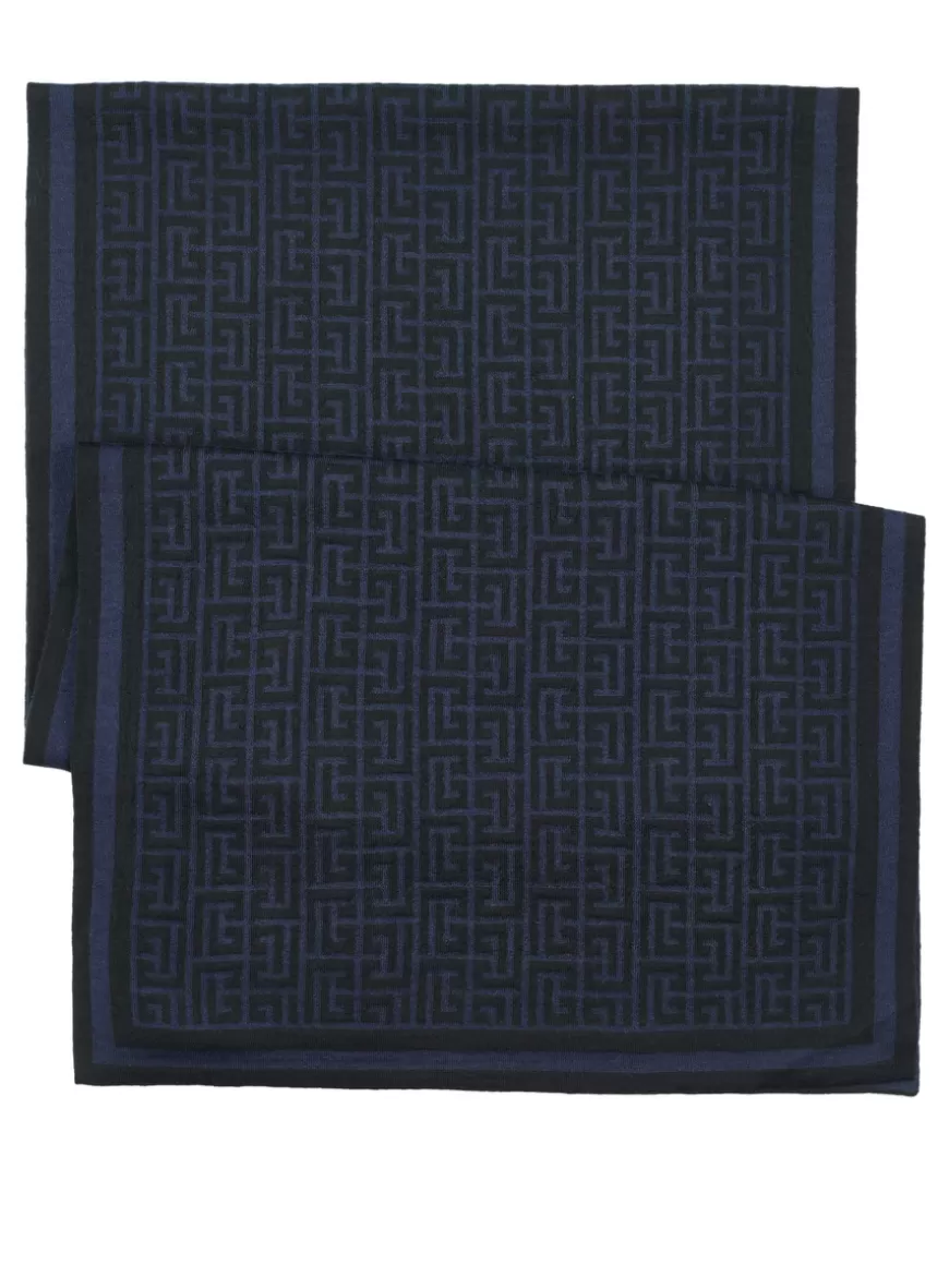 Balmain Scarf dark blue Darkblue Store