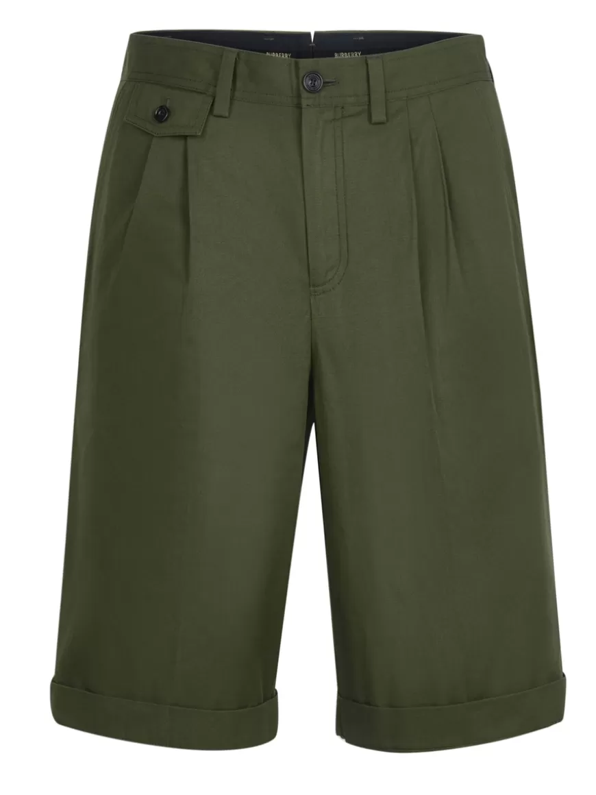 Burberry Shorts Olive Best Sale