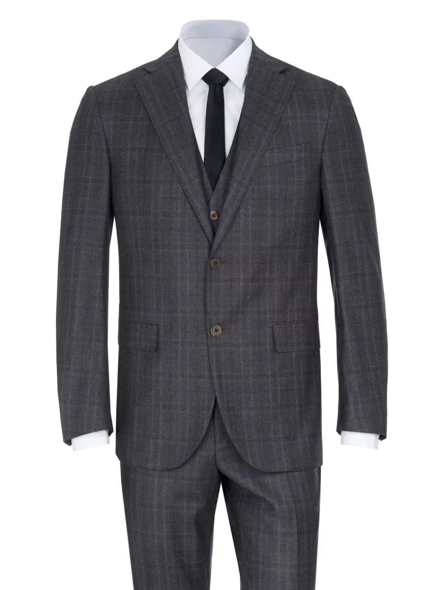 Corneliani Suit Grey-blue Best Sale