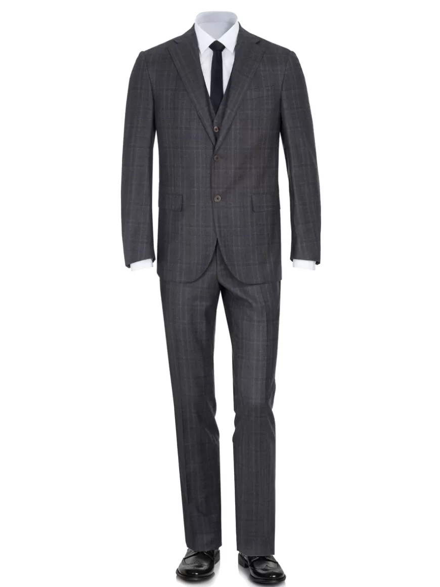 Corneliani Suit Grey-blue Best Sale