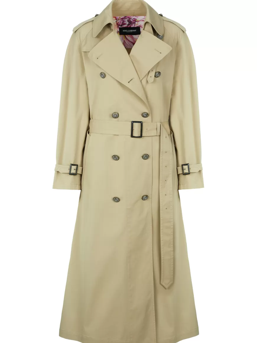 Dolce & Gabbana Coat Beige Cheap