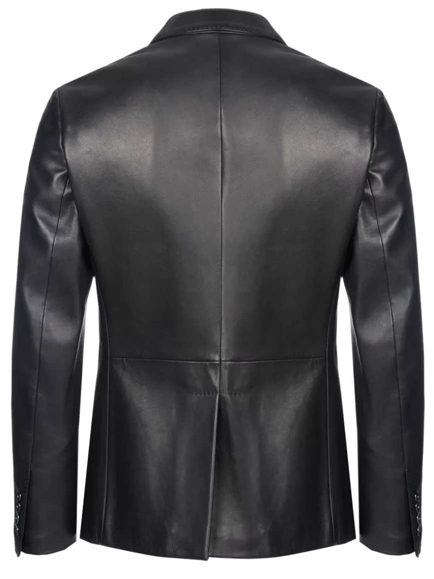 Dolce & Gabbana leather jacket Black Shop