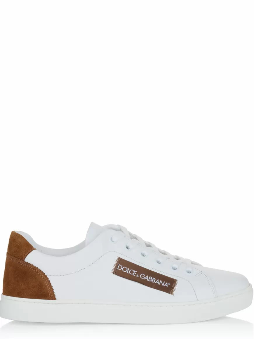 Dolce & Gabbana Men Low-top Leather Sneakers Brown Online