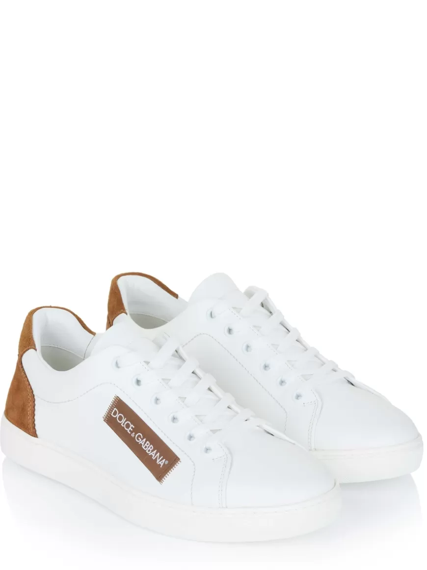 Dolce & Gabbana Men Low-top Leather Sneakers Brown Online