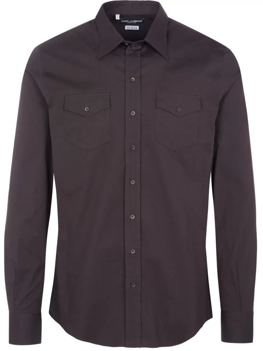 Dolce & Gabbana Shirt dark brown Darkbrown Best Sale