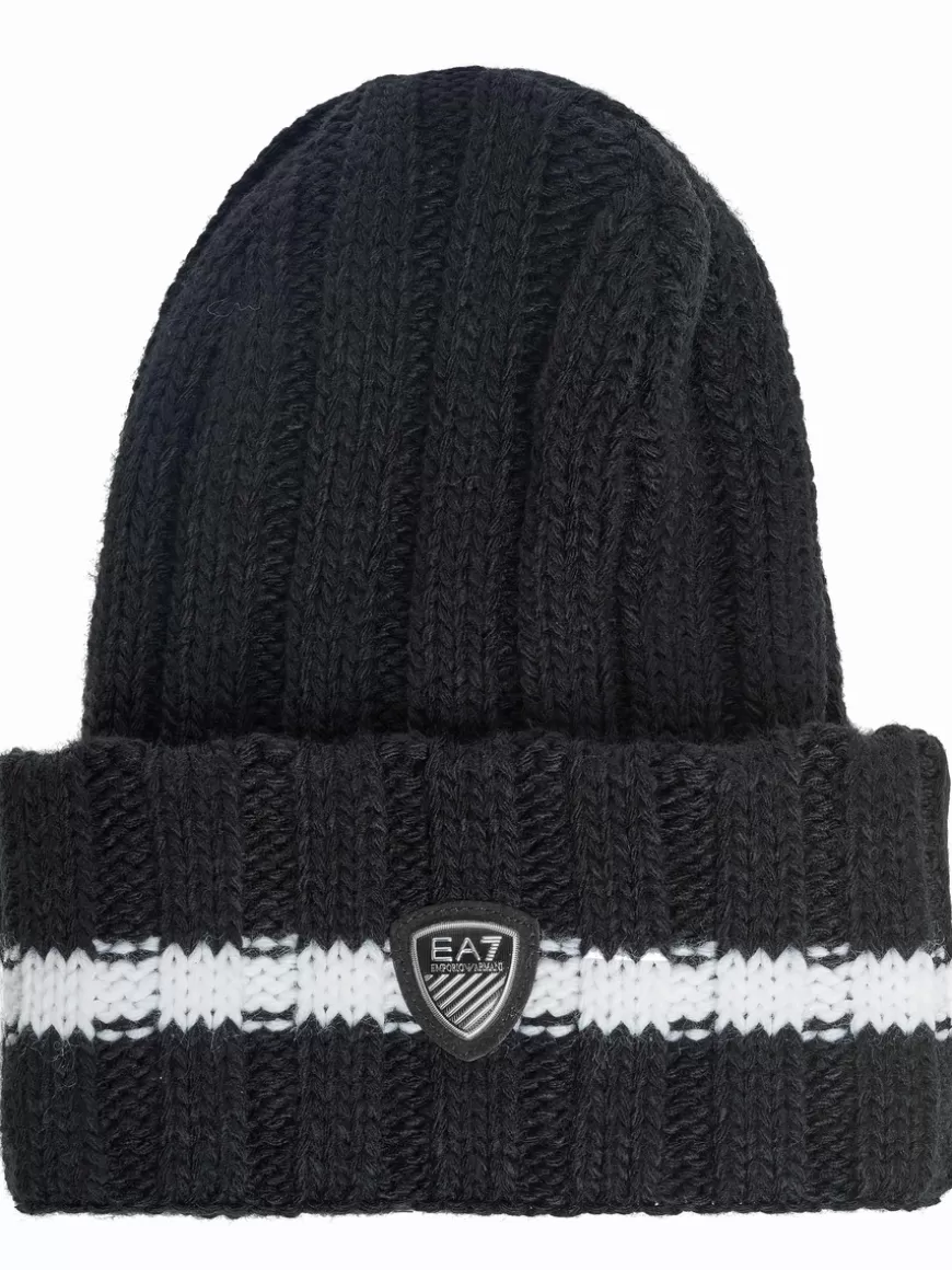 EA7 Emporio Armani knitted hat Black Sale