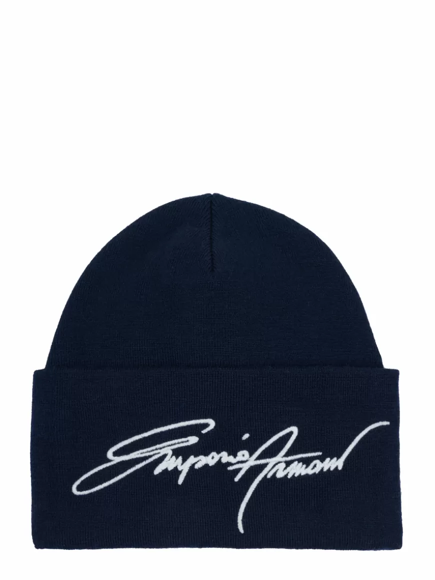 Emporio Armani Beanie Navy Fashion