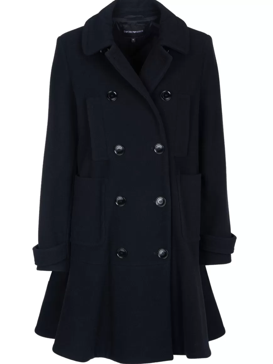 Emporio Armani Coat Black Clearance