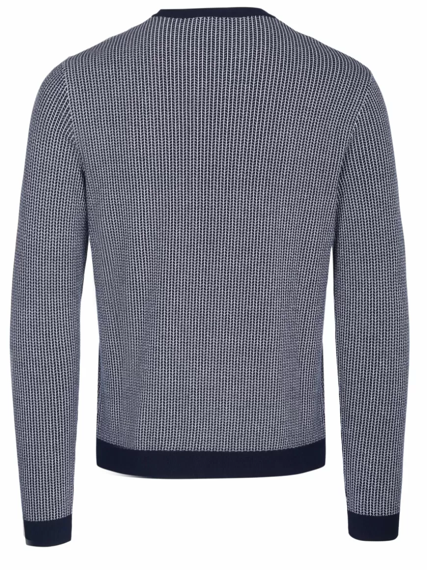 Emporio Armani Pullover White-blue Discount