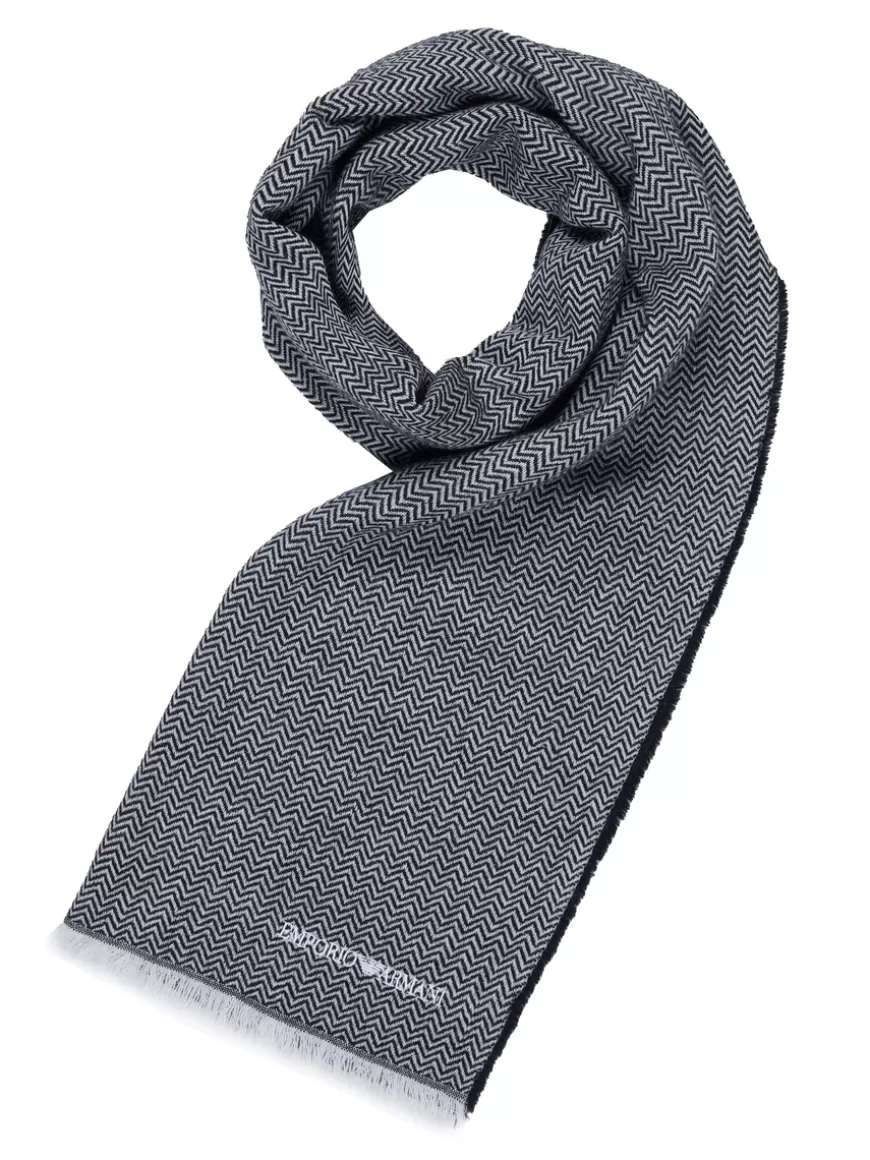 Emporio Armani Scarf black & white Black&white Cheap