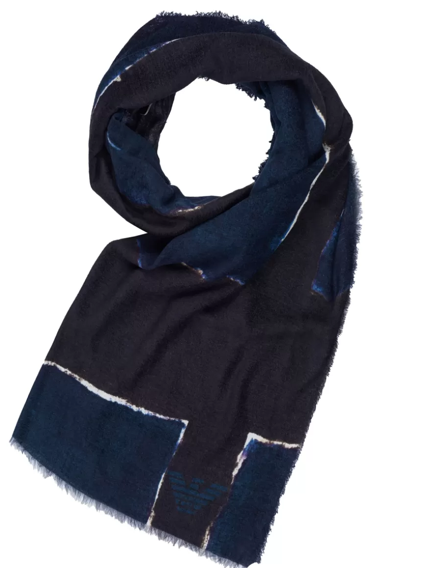 Emporio Armani Scarf Black-blue Sale