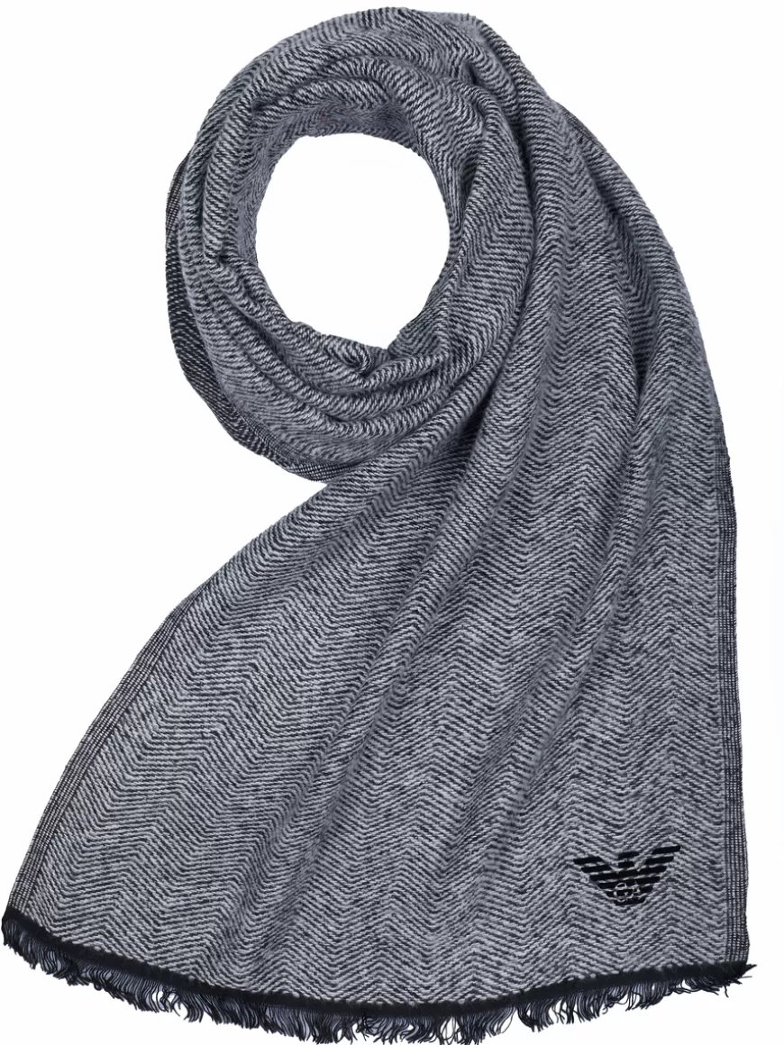 Emporio Armani Scarf Black-grey Sale