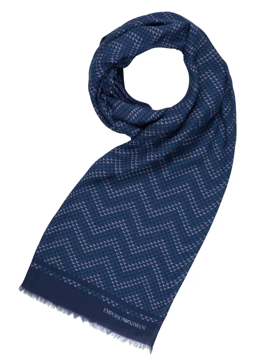 Emporio Armani Scarf Blue Best