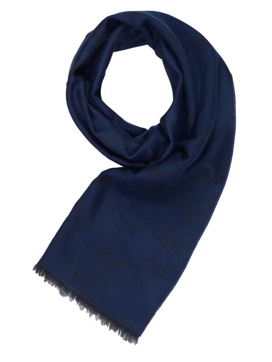 Emporio Armani Scarf Blue New