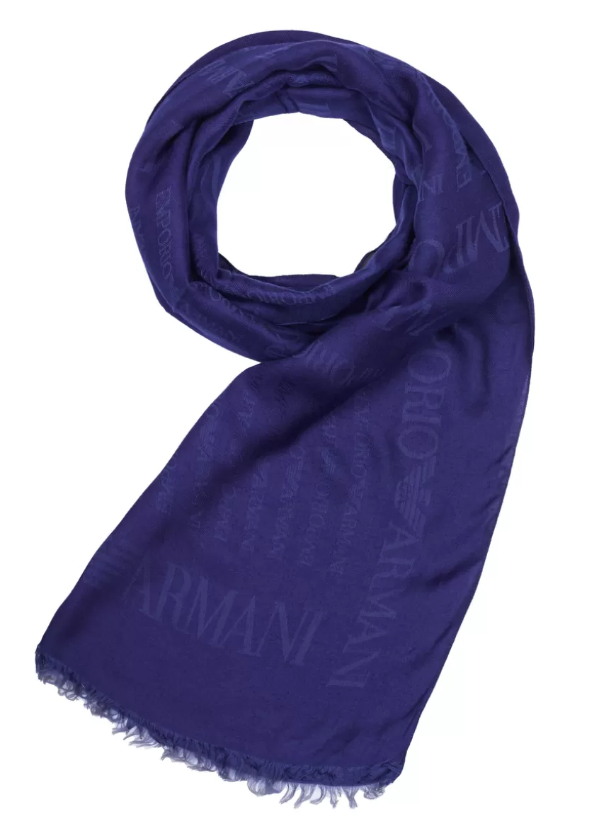 Emporio Armani Scarf Blue Cheap