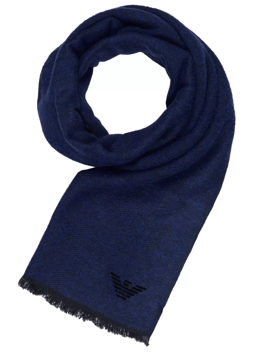 Emporio Armani Scarf Blue Discount