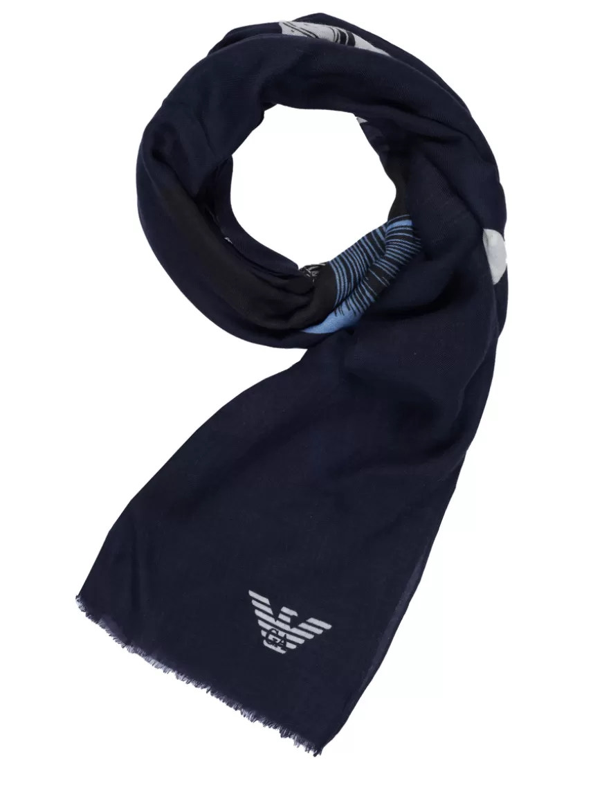 Emporio Armani Scarf Blue Cheap