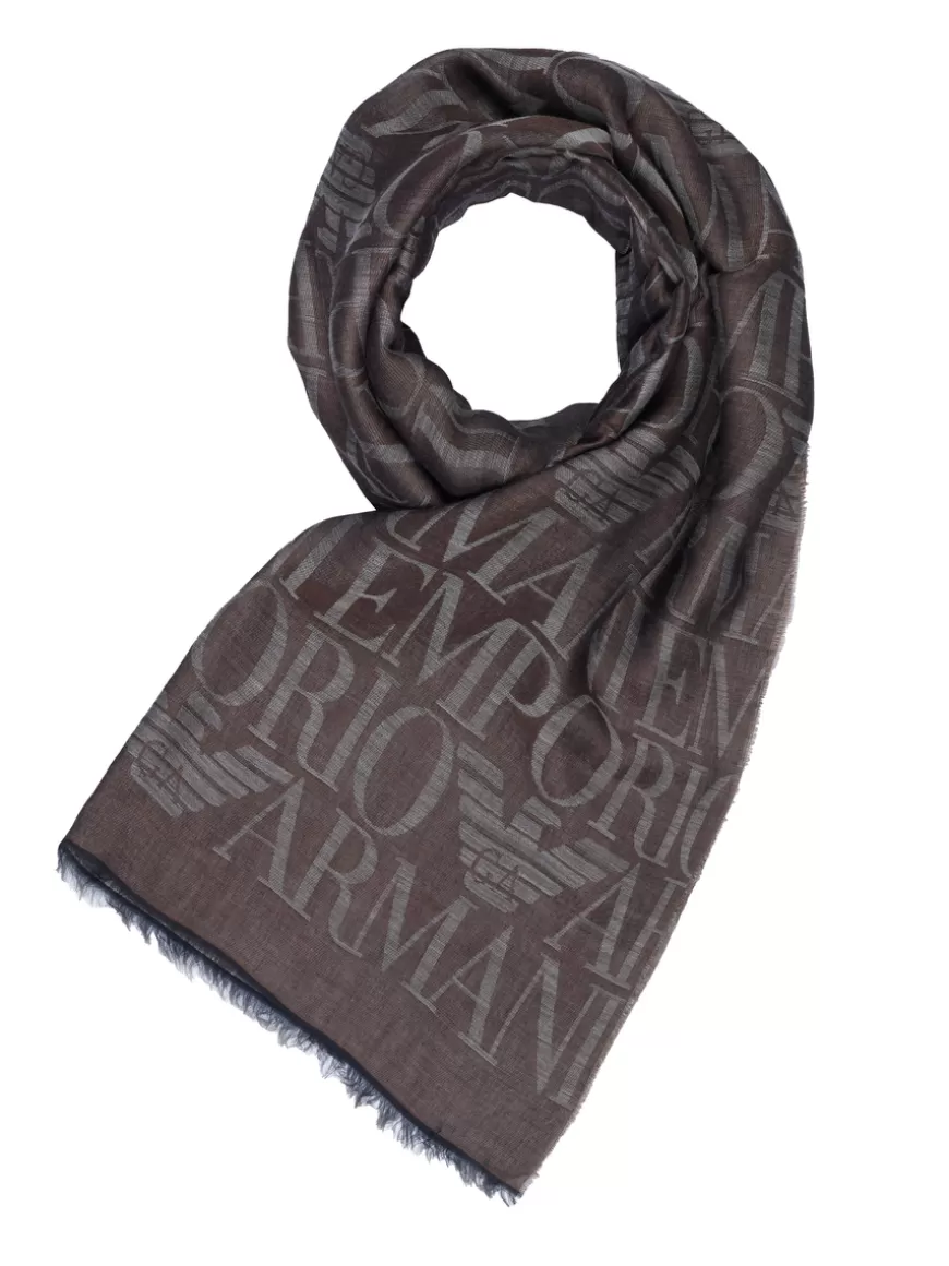 Emporio Armani Scarf Brown Clearance