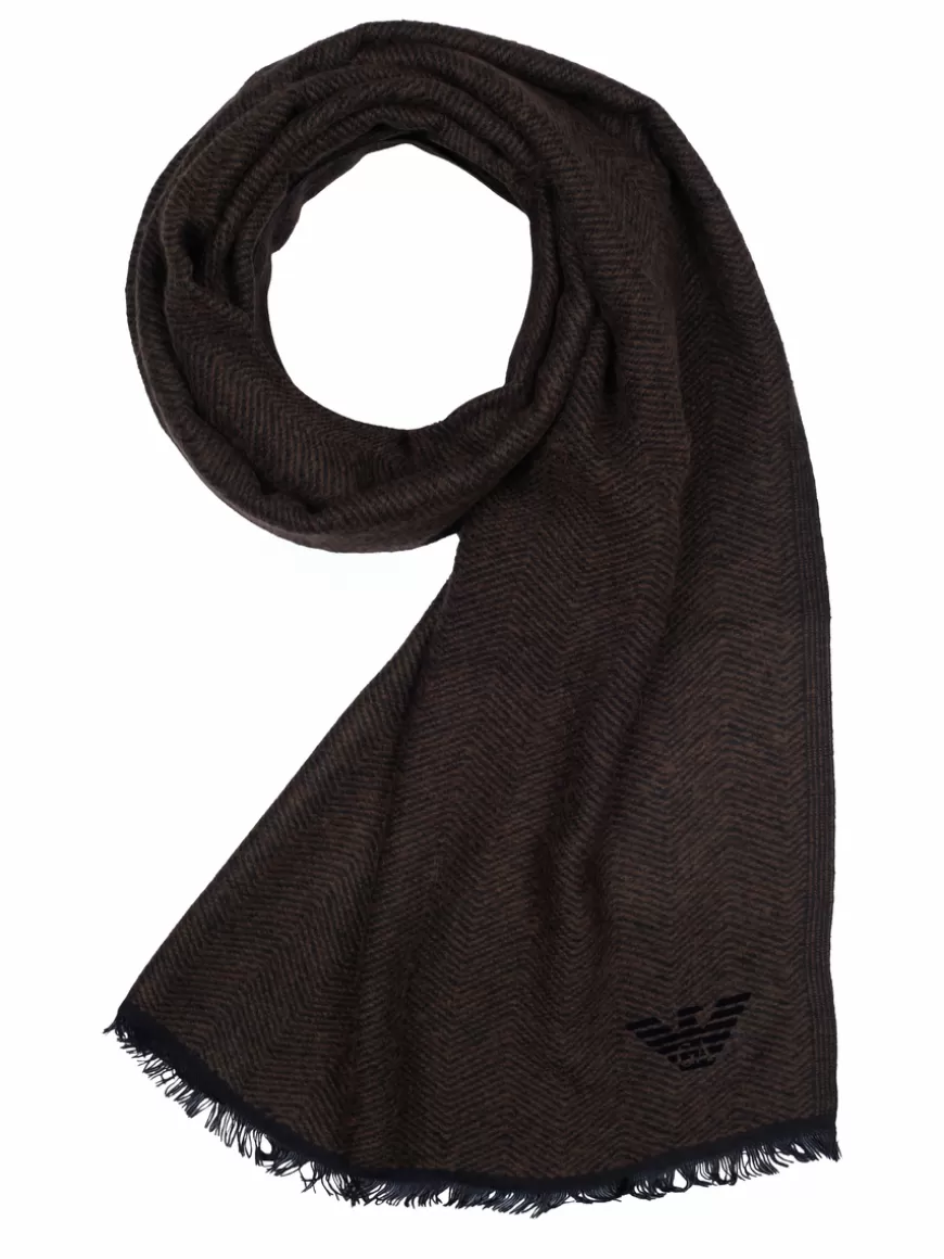 Emporio Armani Scarf Brown Outlet