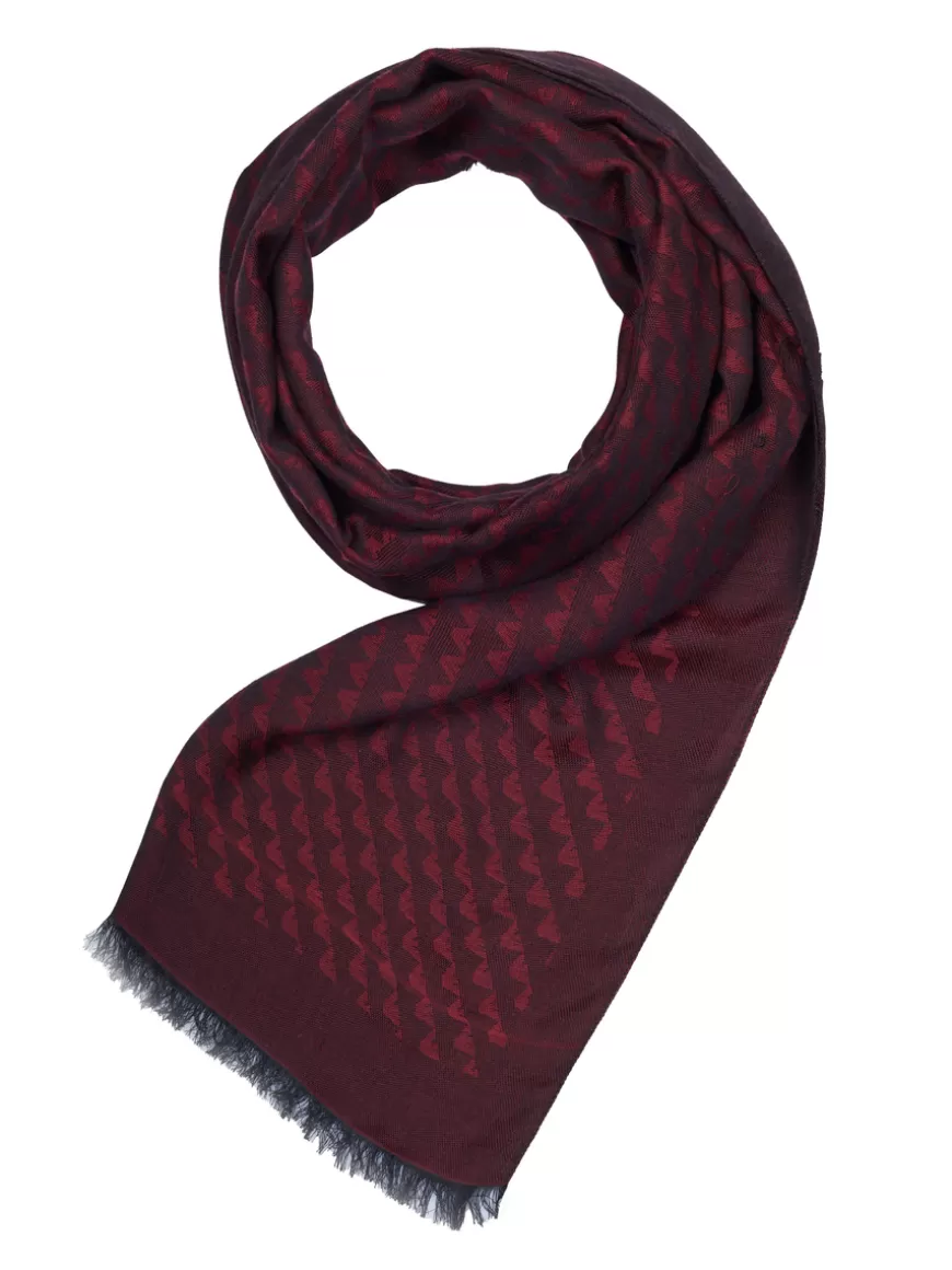 Emporio Armani Scarf Burgundy Cheap