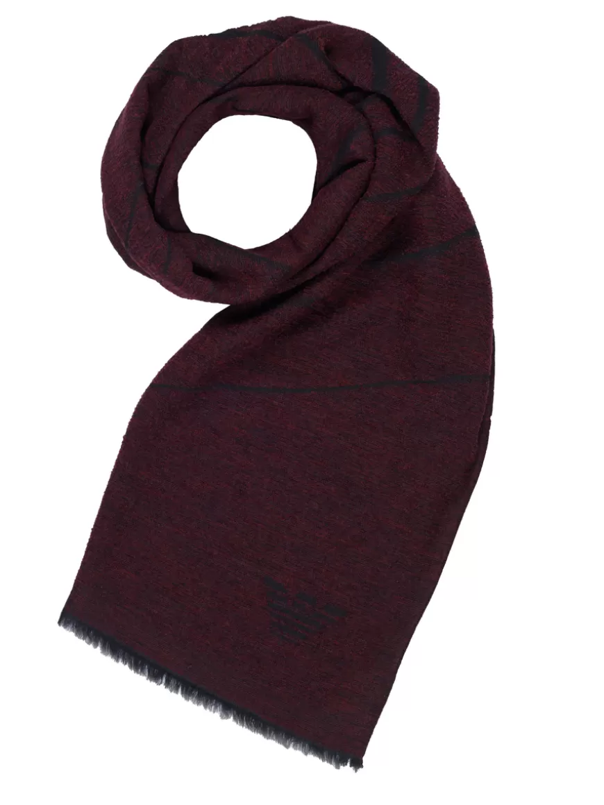 Emporio Armani Scarf Burgundy Cheap