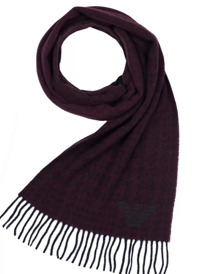 Emporio Armani Scarf Burgundy Best Sale