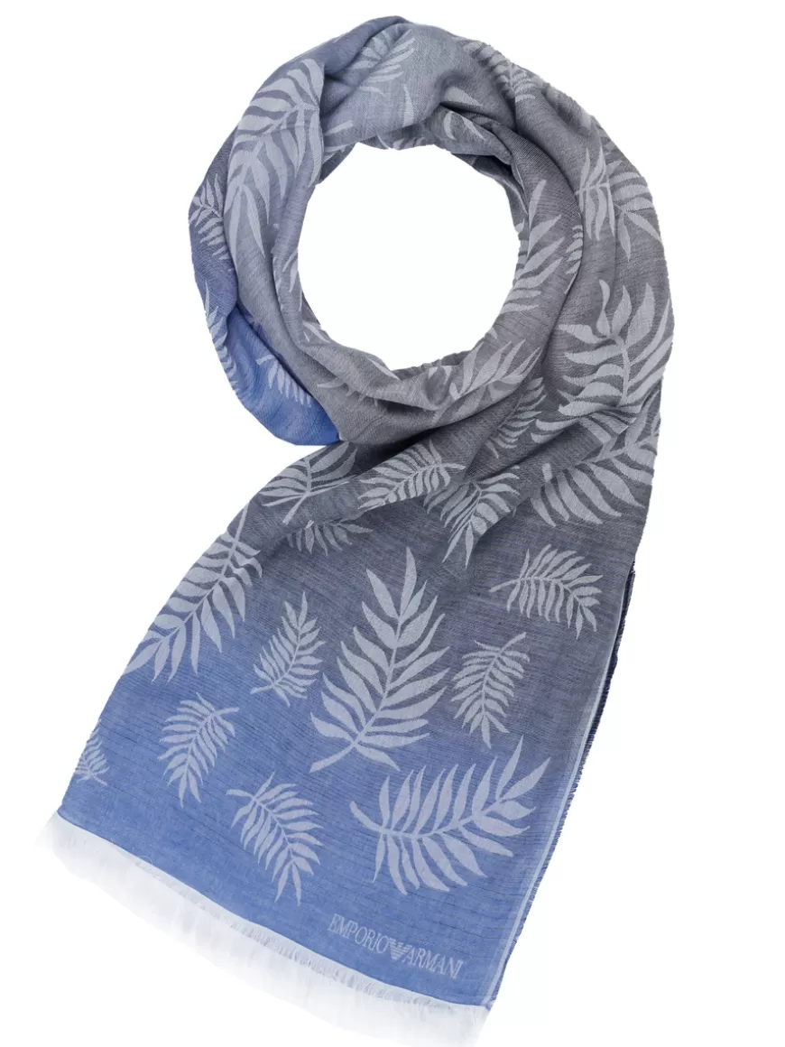 Emporio Armani Scarf Grey-blue Cheap