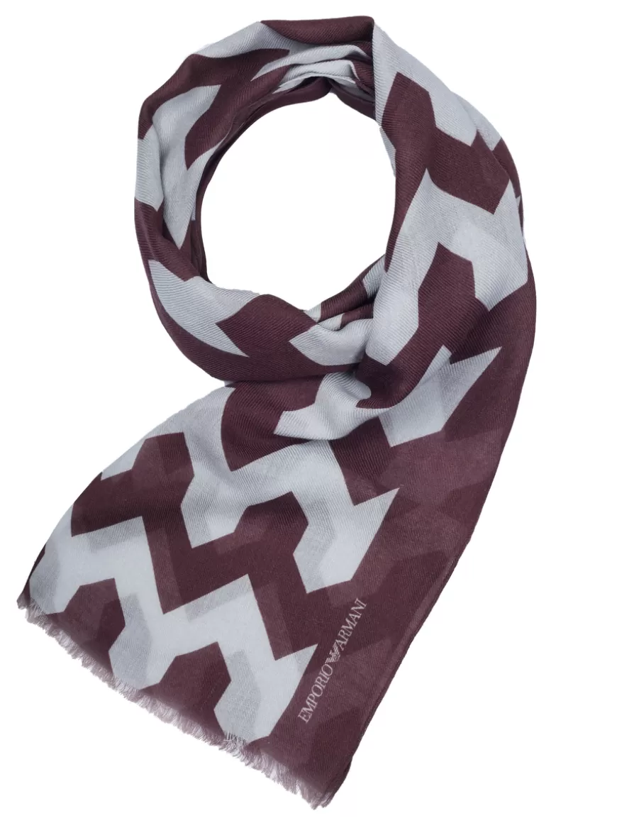 Emporio Armani Scarf Grey-red Online