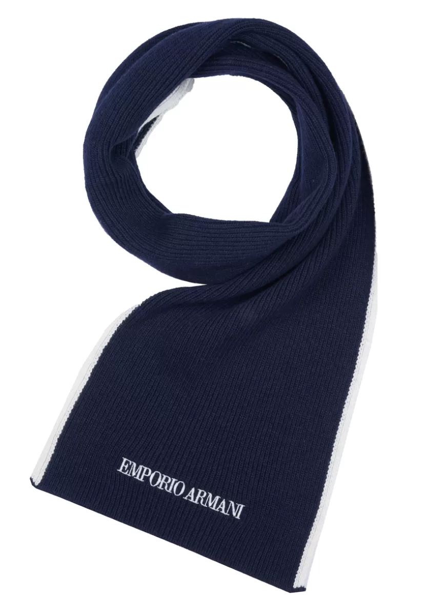 Emporio Armani Scarf Navy Outlet