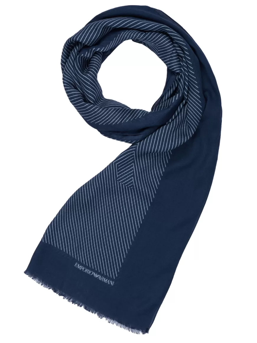 Emporio Armani Scarf Navy Cheap