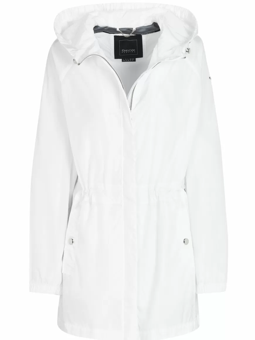 Geox Coat White Cheap