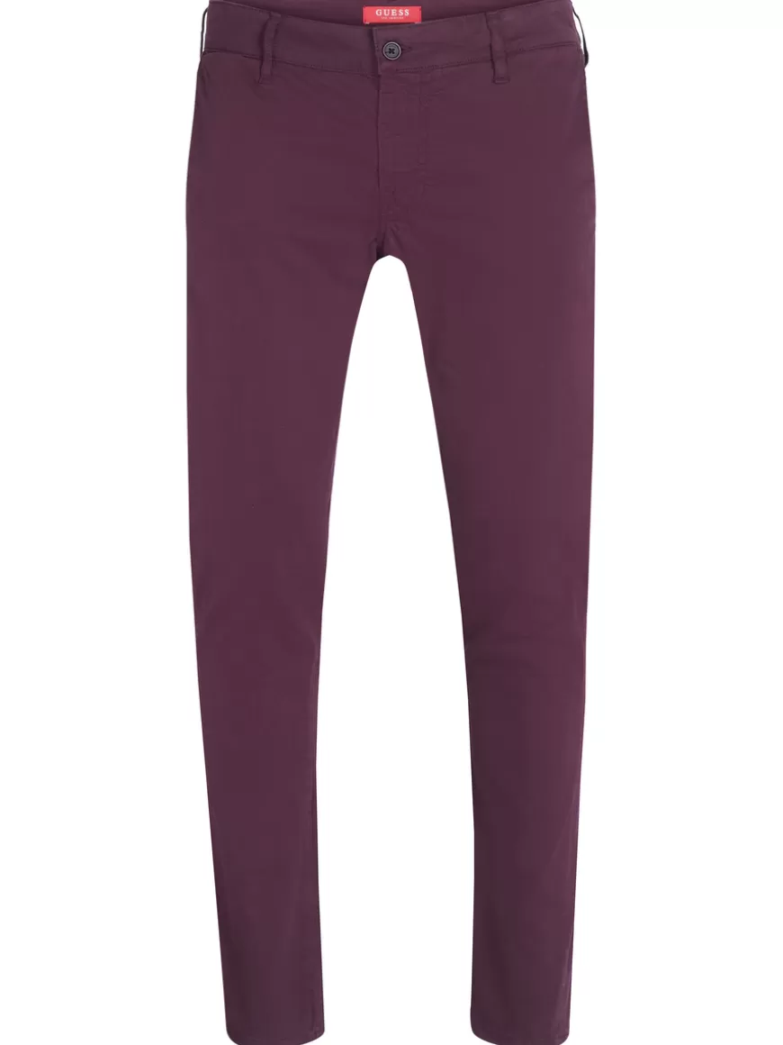 GUESS Pants Burgundy Best Sale