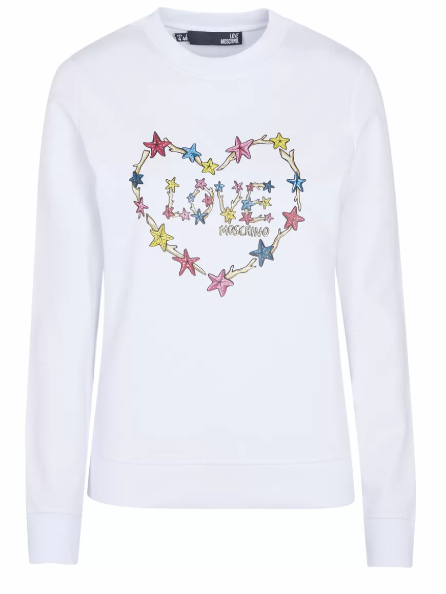 Love Moschino Pullover White New