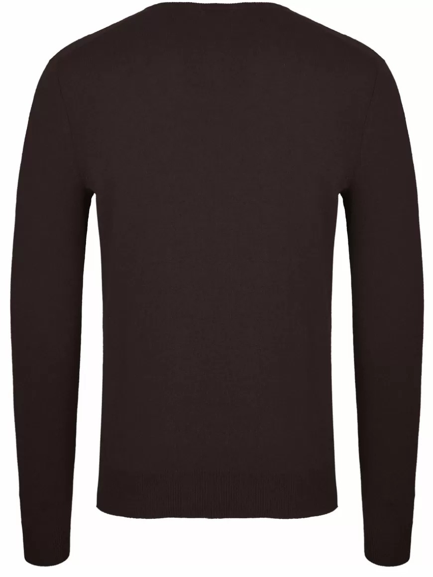 Malo Optimum cashmere pullover dark brown Darkbrown Store