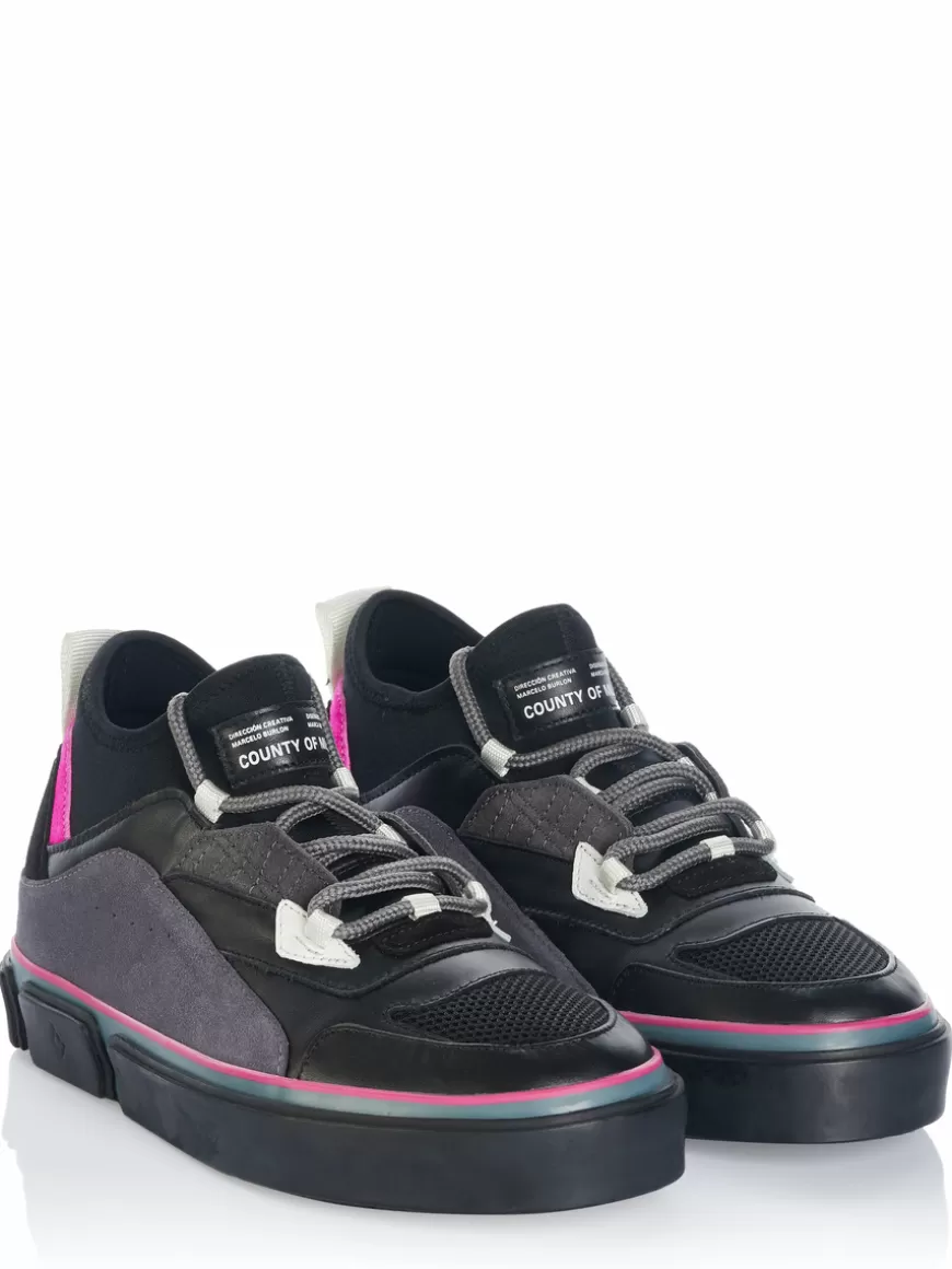 Marcelo Burlon Shoe Black-purple Best Sale