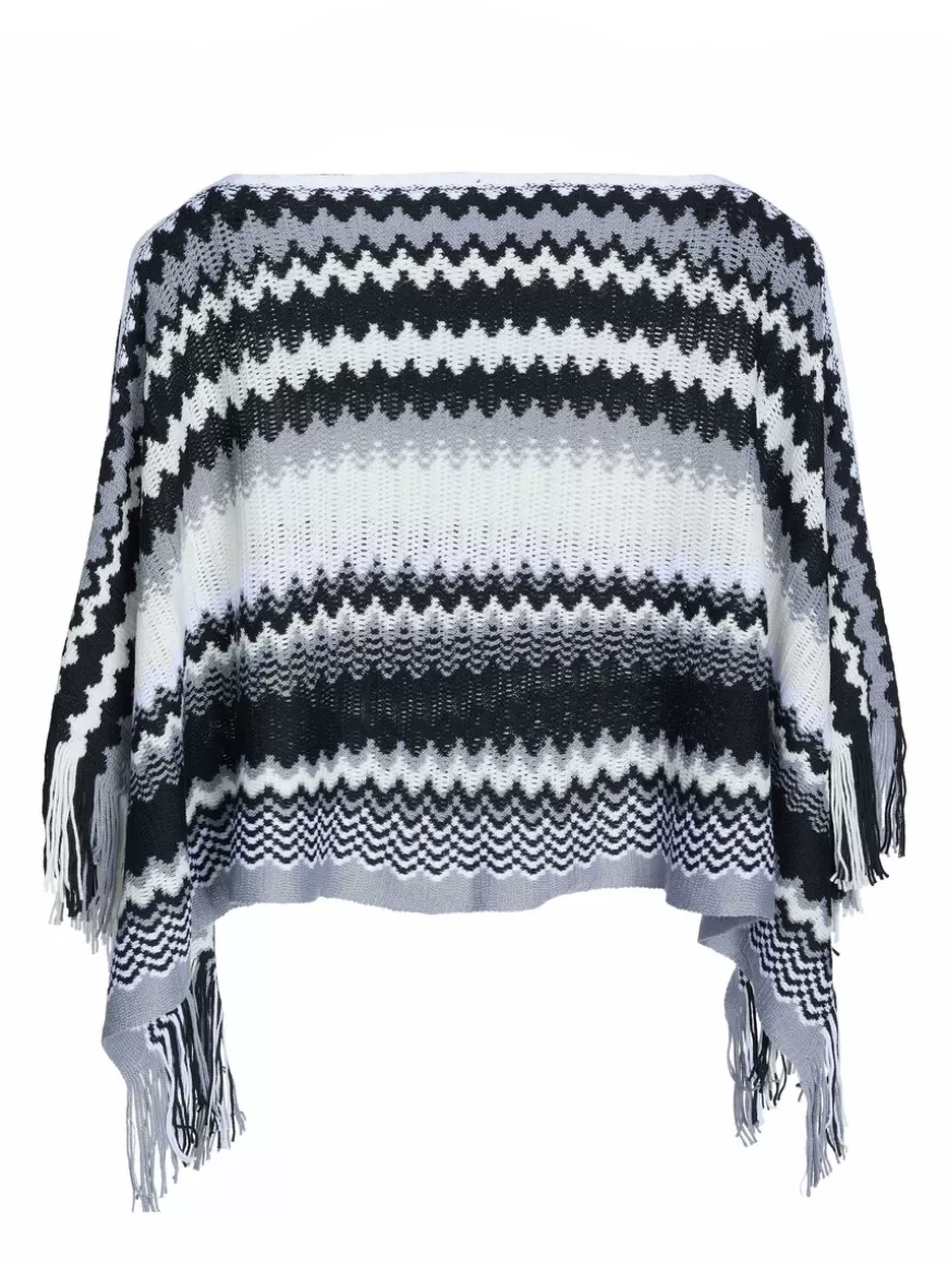 Missoni Schal/Poncho schwarz-weiss Black&white Hot