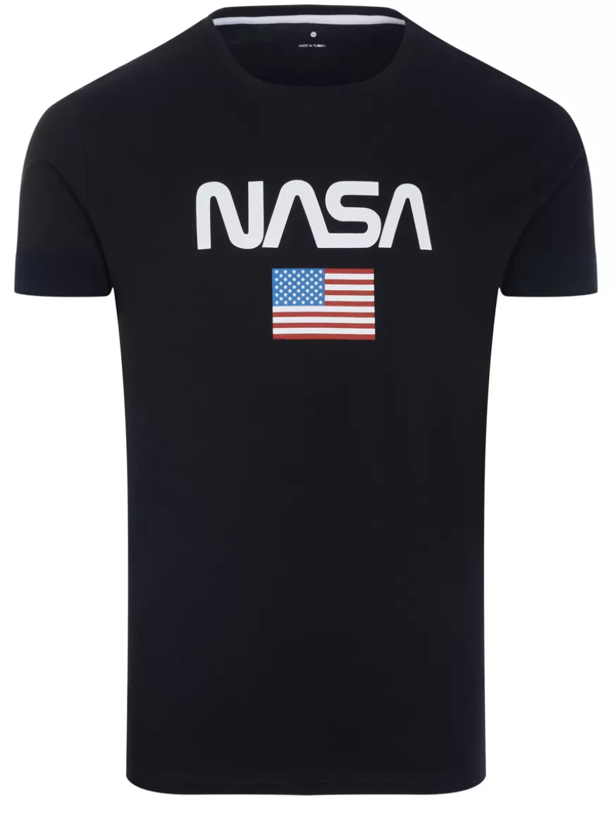 Nasa T-shirt Black Cheap