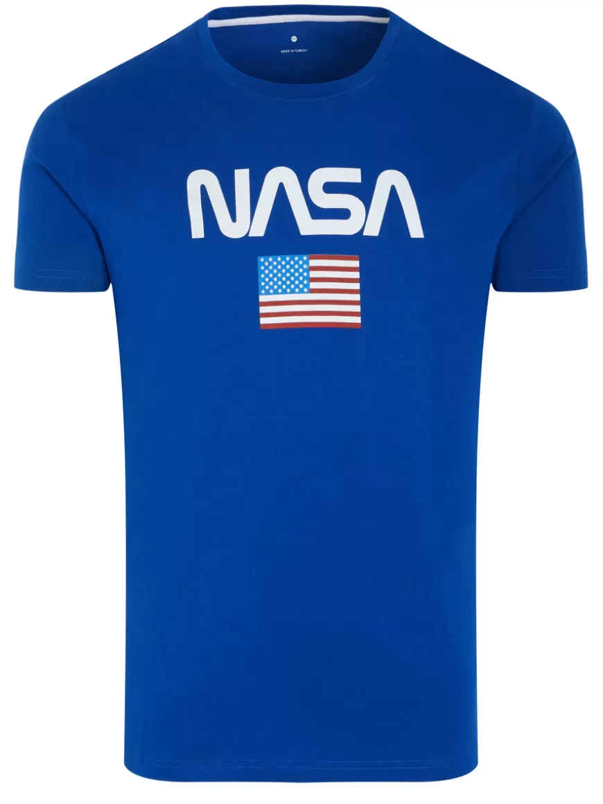 Nasa T-shirt Blue Fashion