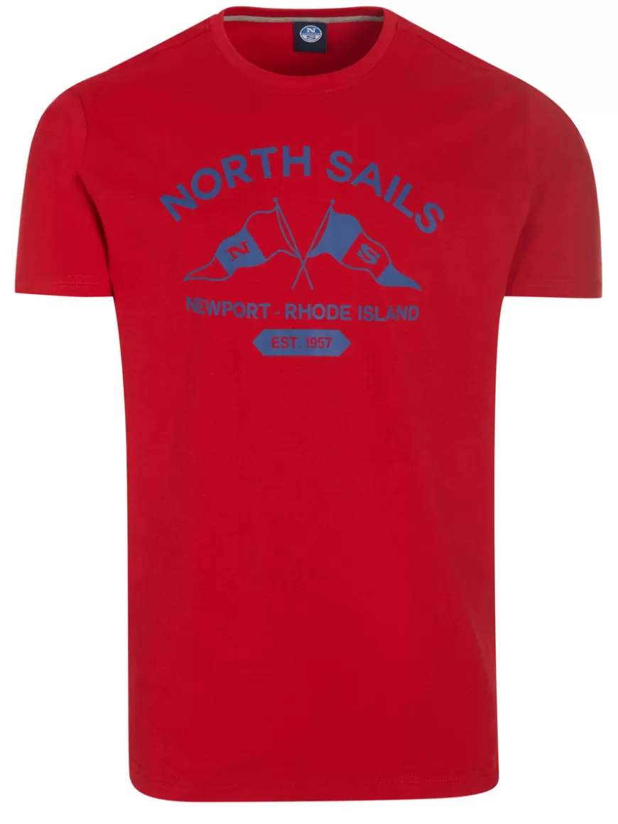 North Sails T-shirt Red Flash Sale