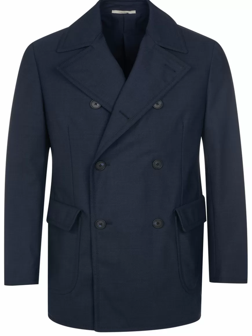 Pal Zileri Coat Blue Flash Sale