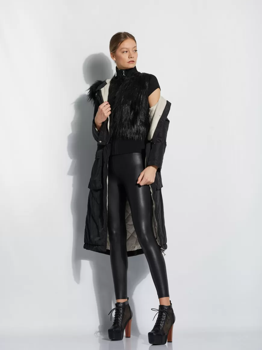 Patrizia Pepe coat Black Flash Sale