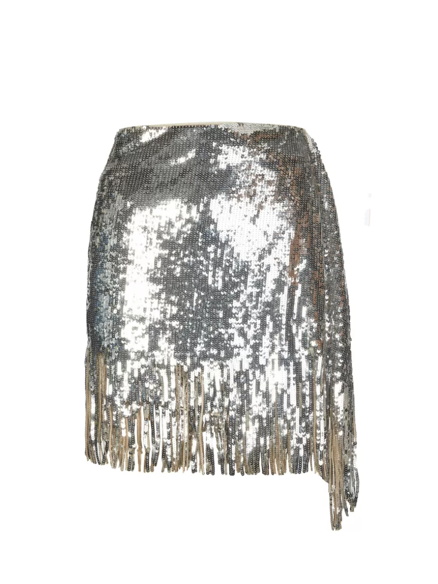 Pinko Skirt Silver Flash Sale