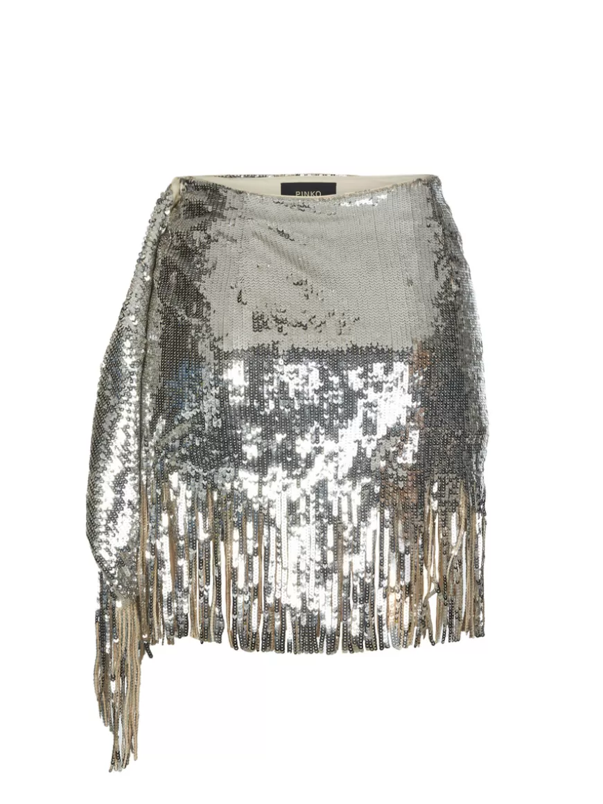 Pinko Skirt Silver Flash Sale