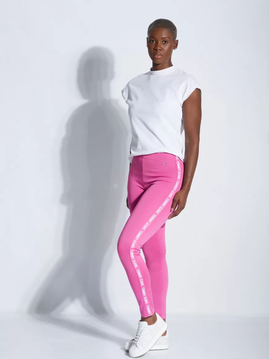 Tommy Hilfiger Jeans Leggings Pink Hot