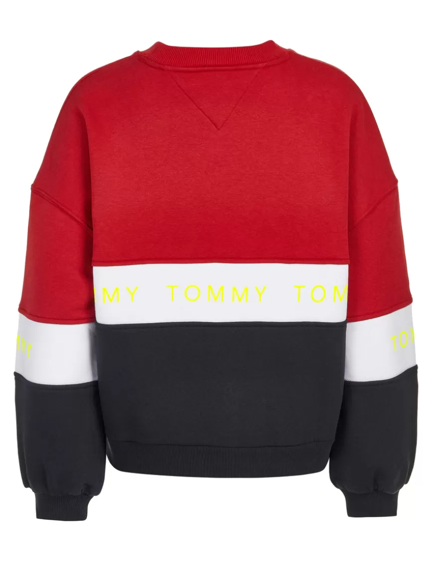 Tommy Hilfiger Jeans Pullover White-red Outlet