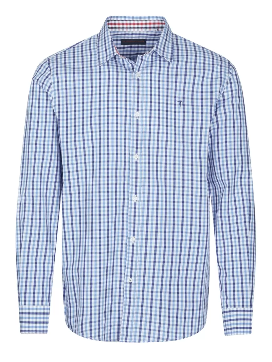 Trussardi jeans Shirt White-blue Cheap