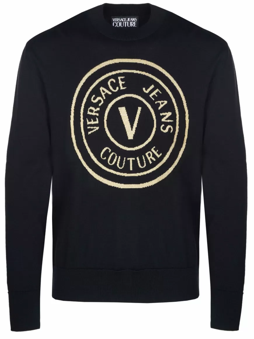 Versace Jeans Couture Pullover Black-gold Outlet